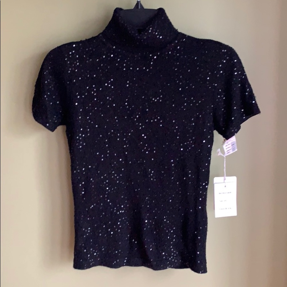 Votre Nom sequined cashmere blend turtleneck top